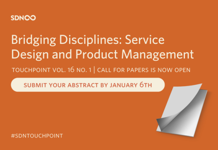 Touchpoint Vol 16-1. Call for papers deadline extended — Bridging Disciplines: Service Design and Product Management