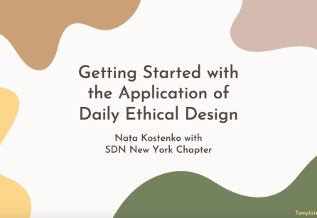 Getting Started with the Application of Daily Ethical Design