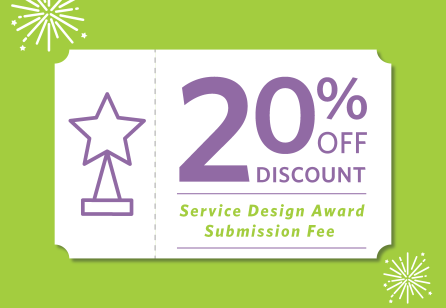Get 20% off your Service Design Award submision on June 1, Service Design Day!