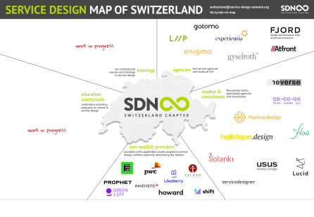 Service Design map of Switzerland