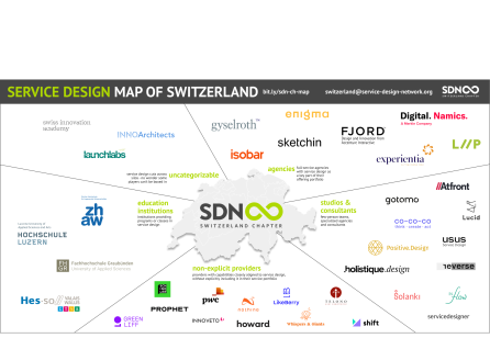 Service Design map of Switzerland