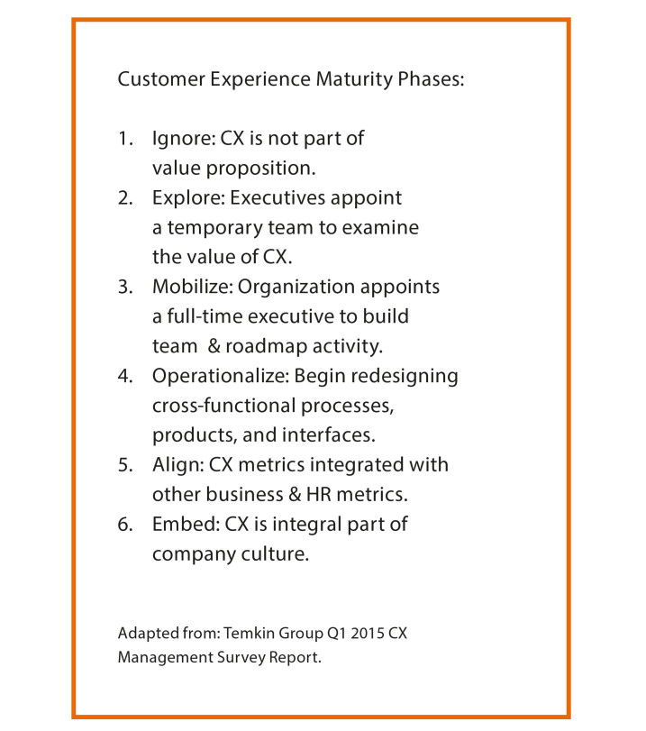 CUSTOMER EXPERIENCE MATURITY PHASES